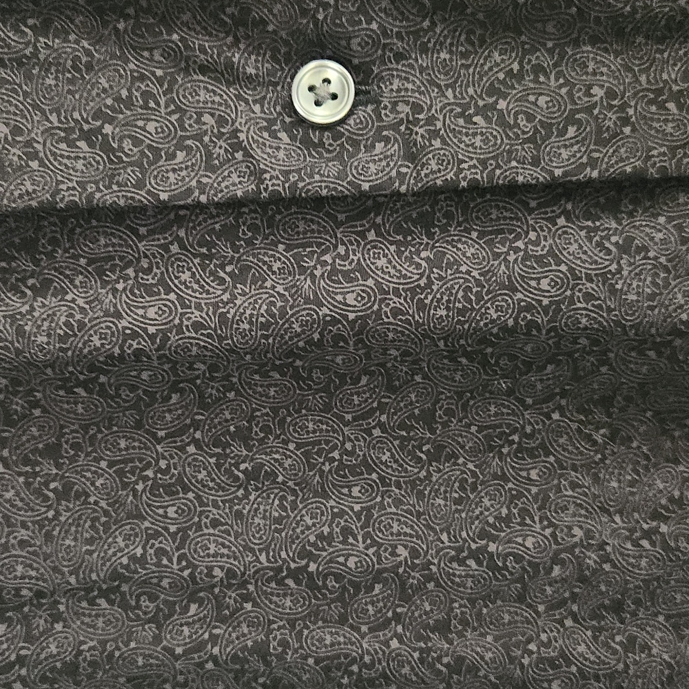 Apt. 9 black paisley button down shirt large - Picture 2 of 5